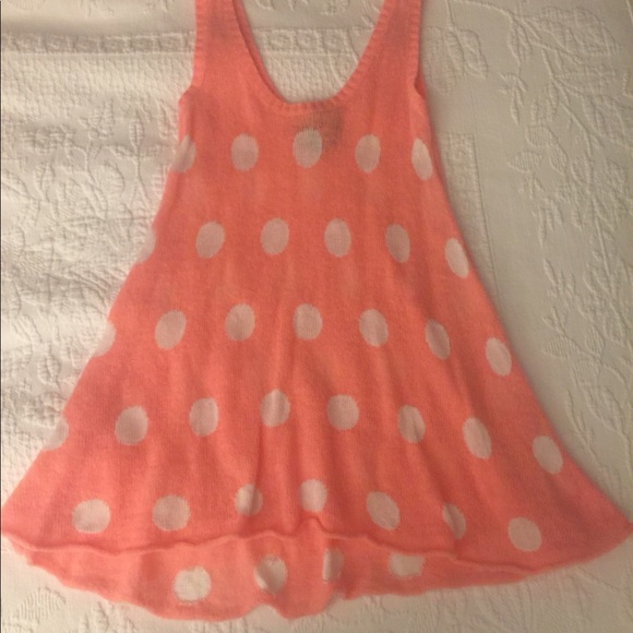 Wildfox White Label, semi sheer knit pink tank - Picture 2 of 5